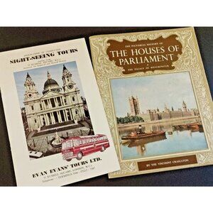 1965 London Tourist Ephemera Brochure Lot Parliament Westminster Palace